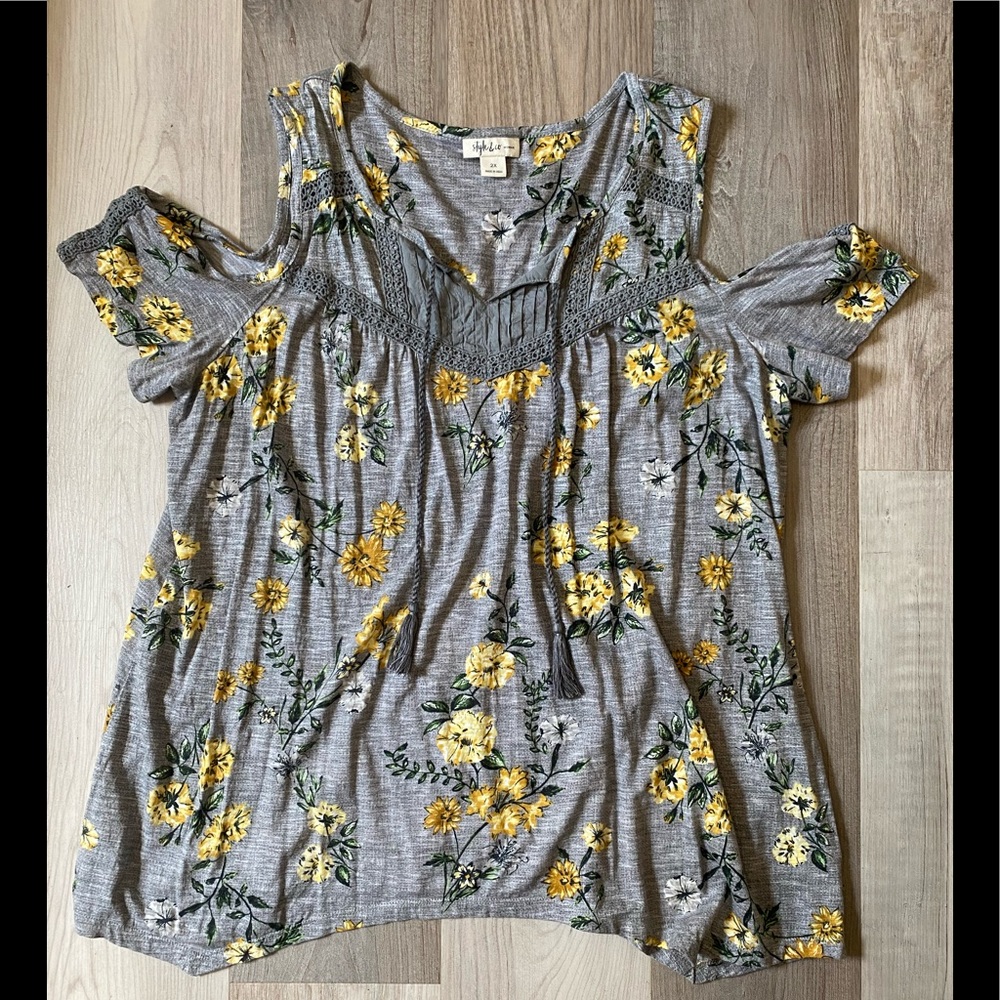 Style & Co size 2X floral pattern blouse